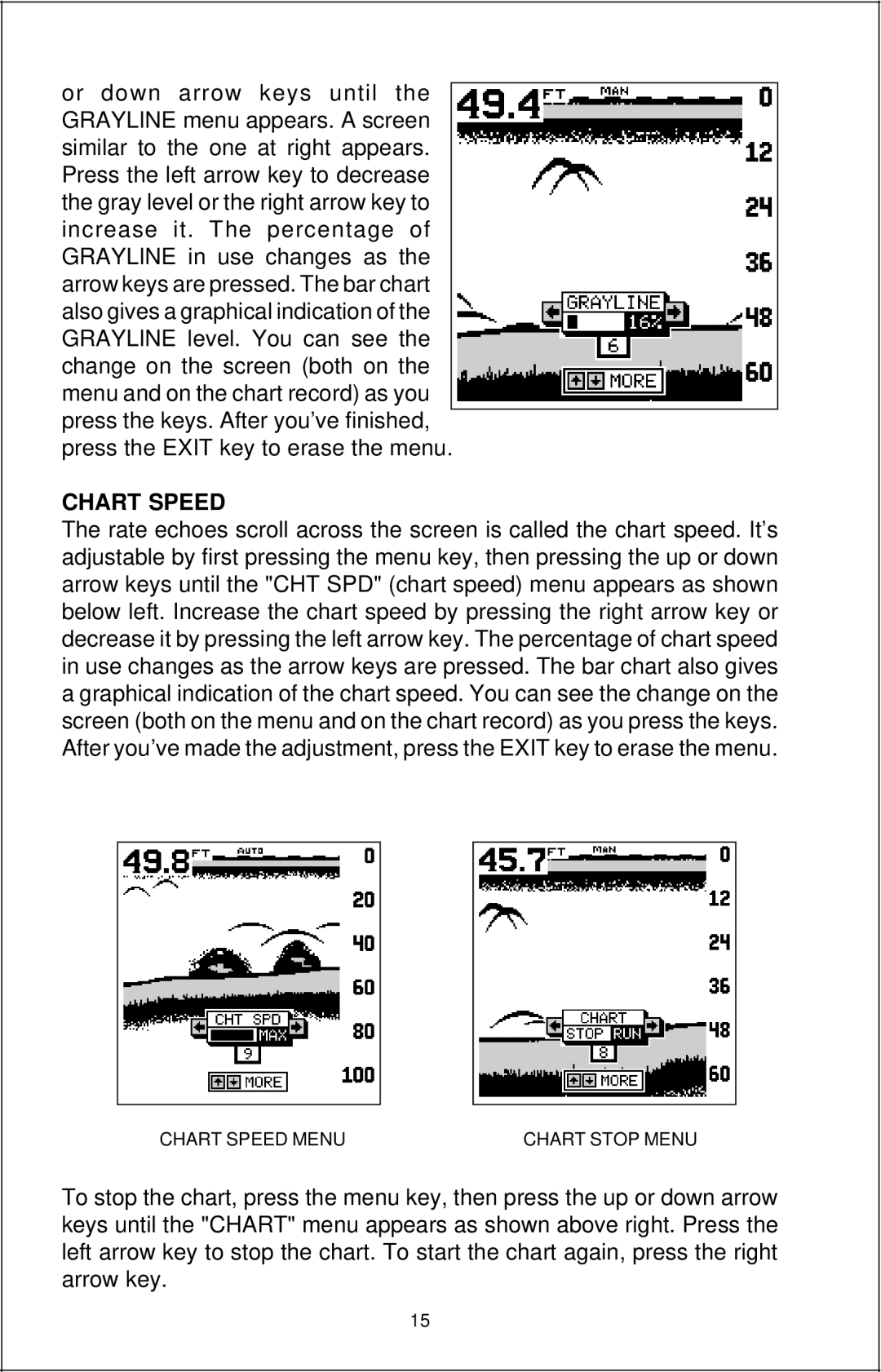 Lowrance electronic X-65 manual Chart Speed 