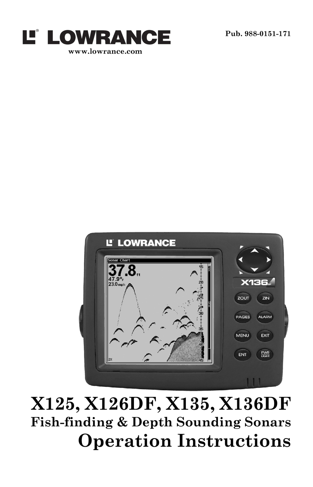 Lowrance electronic manual X125, X126DF, X135, X136DF 