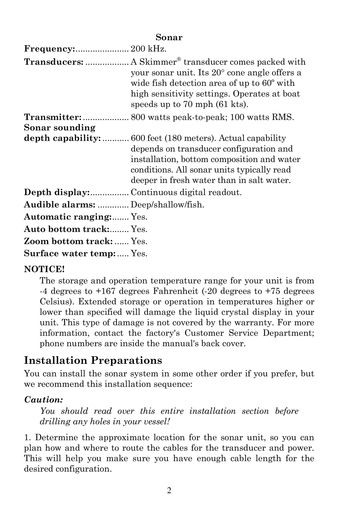 Lowrance electronic X47EX manual Installation Preparations 