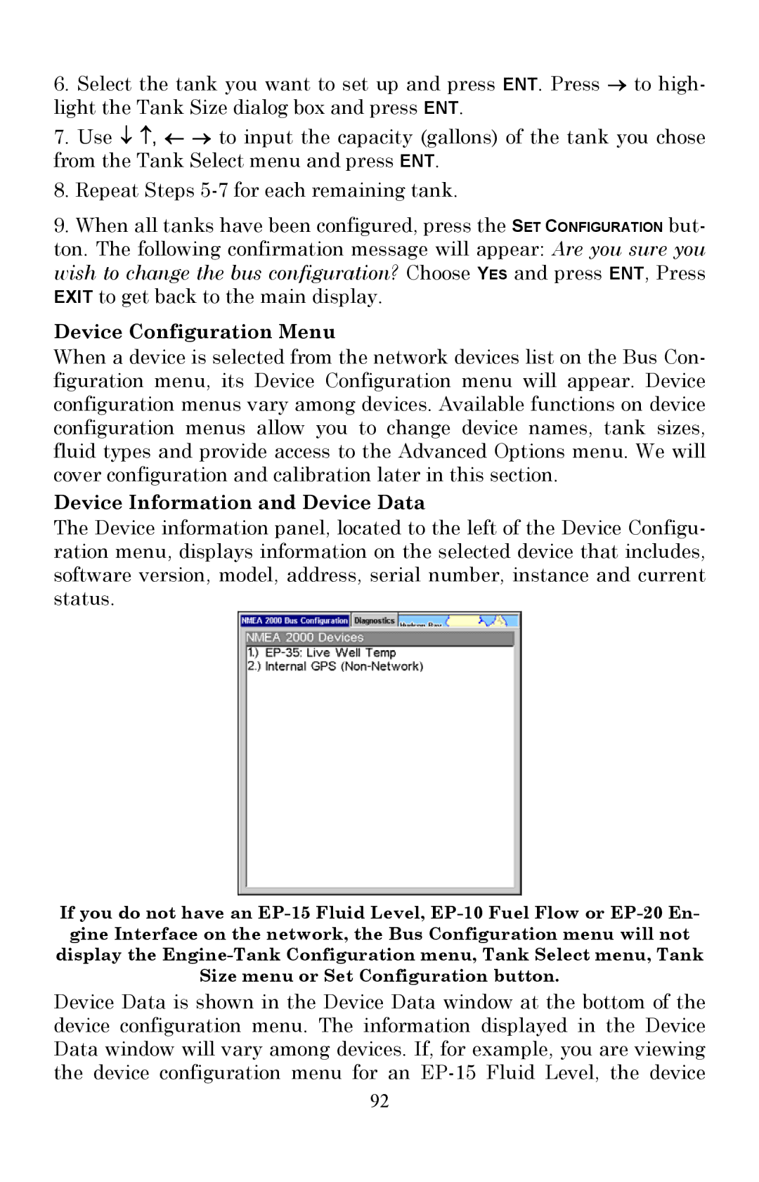 Lowrance electronic X515C DF, X510C manual Device Configuration Menu, Device Information and Device Data 