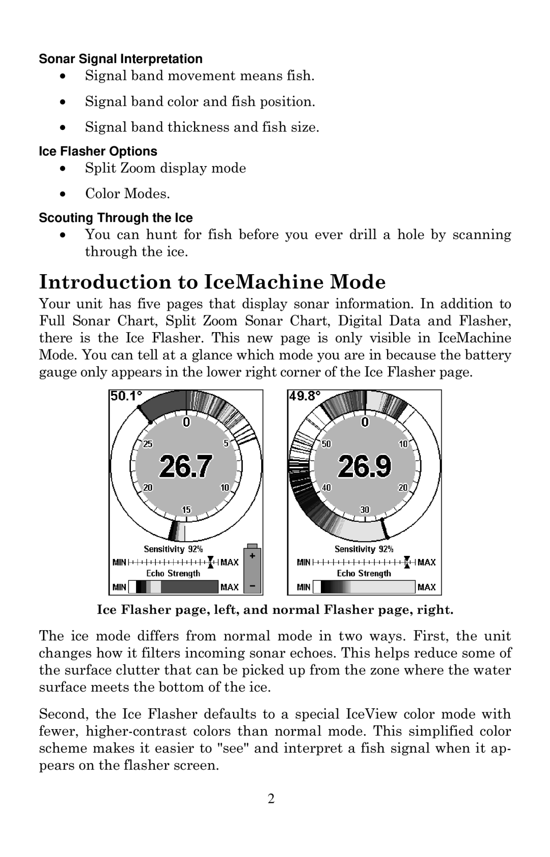 Lowrance electronic X67C manual Introduction to IceMachine Mode 