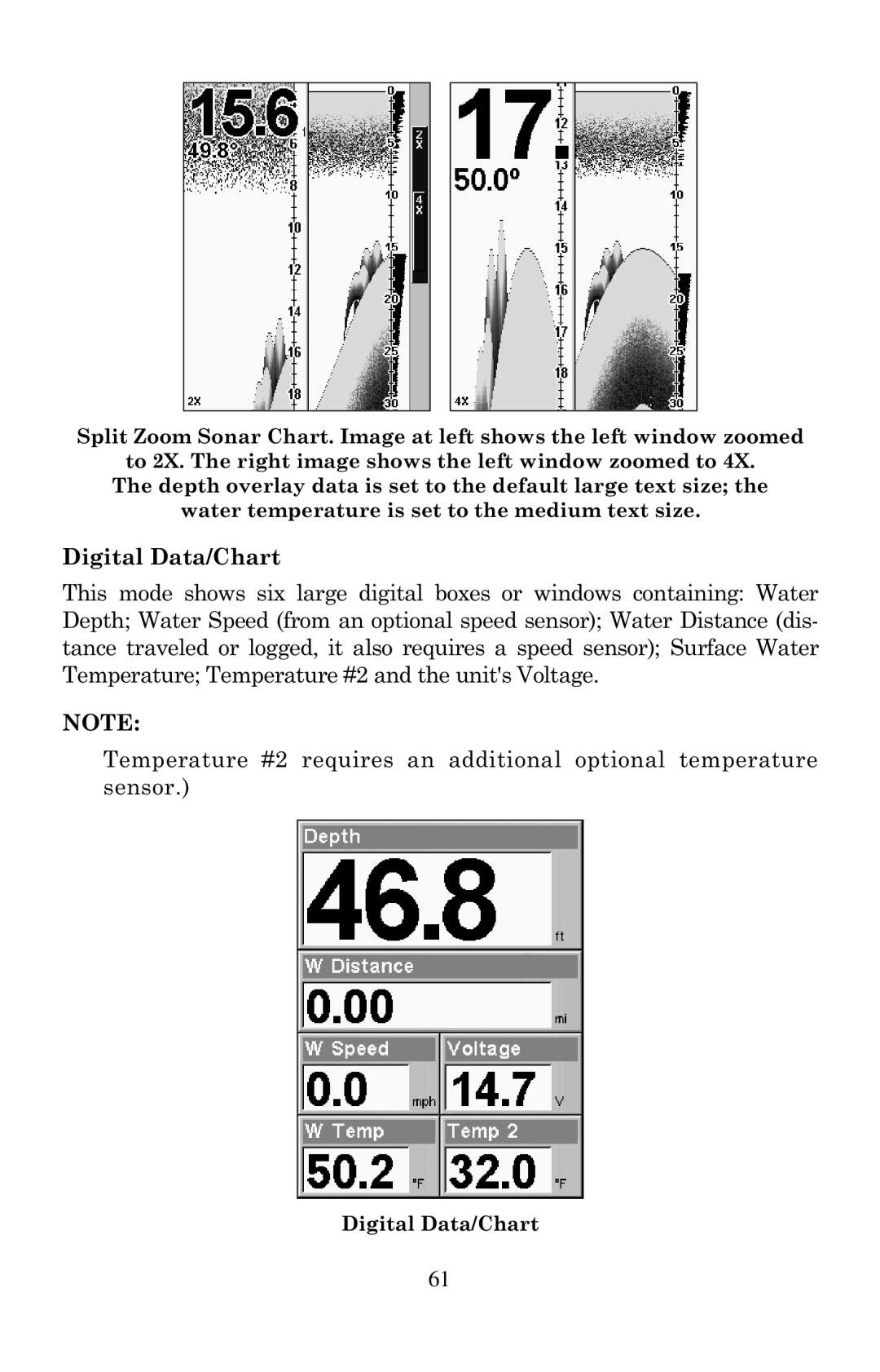 Lowrance electronic X67C manual Digital Data/Chart 