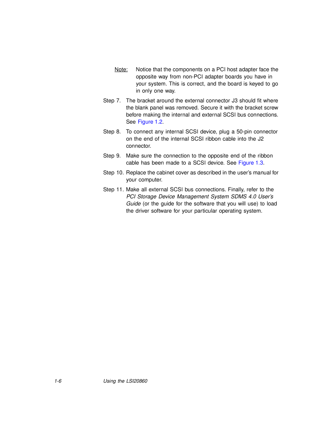 LSI manual Using the LSI20860 