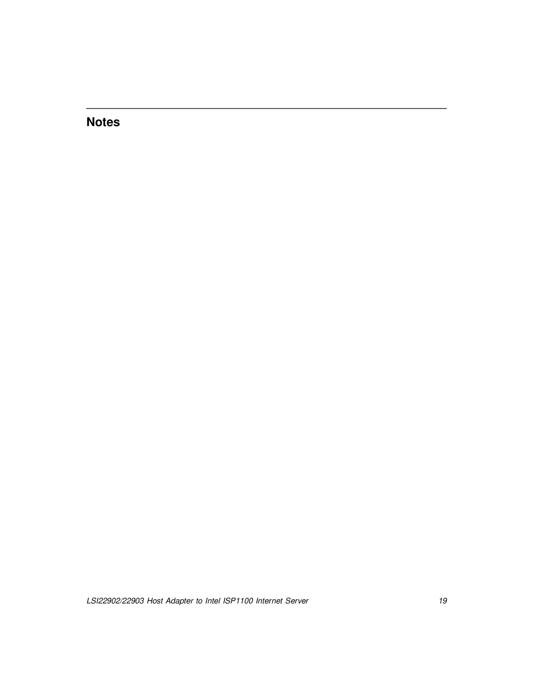 LSI manual LSI22902/22903 Host Adapter to Intel ISP1100 Internet Server 