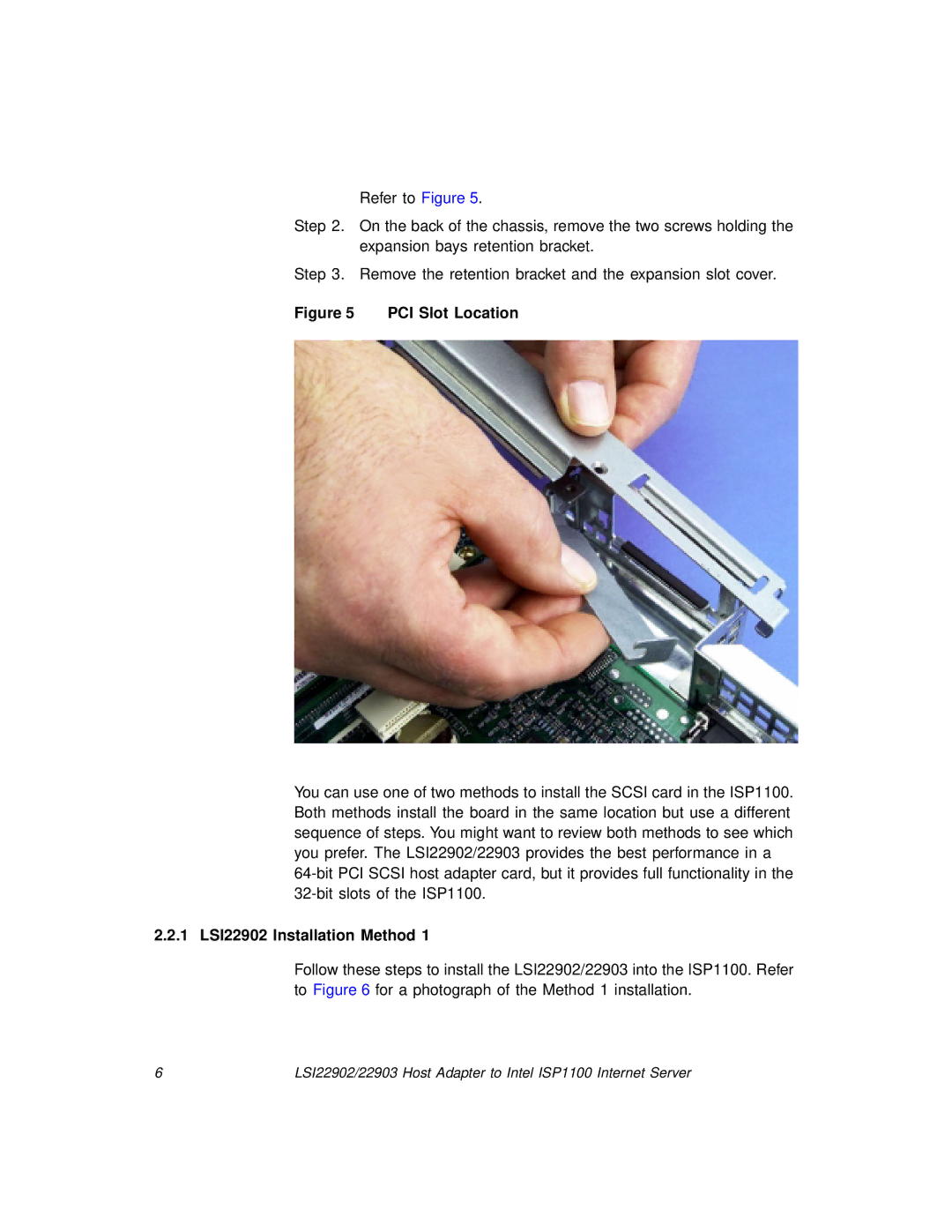 LSI 22903, 22902 manual PCI Slot Location 