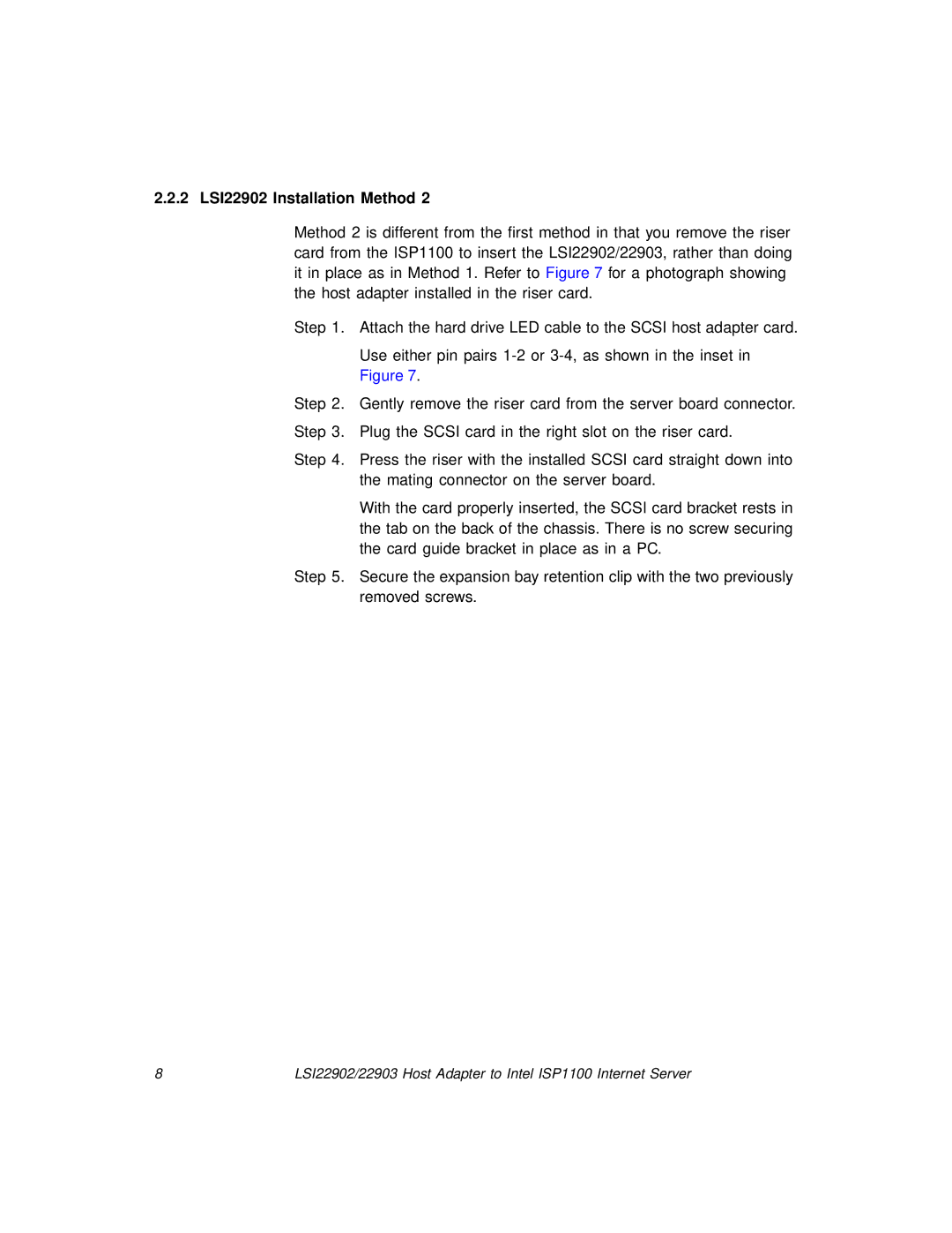 LSI 22903 manual 2 LSI22902 Installation Method 