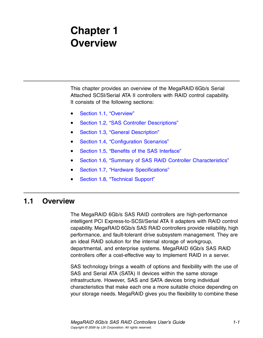 LSI 25083 manual Chapter Overview 