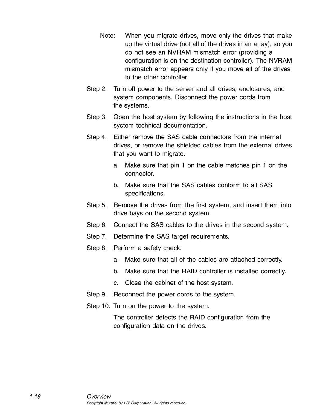 LSI 25083 manual 16Overview 