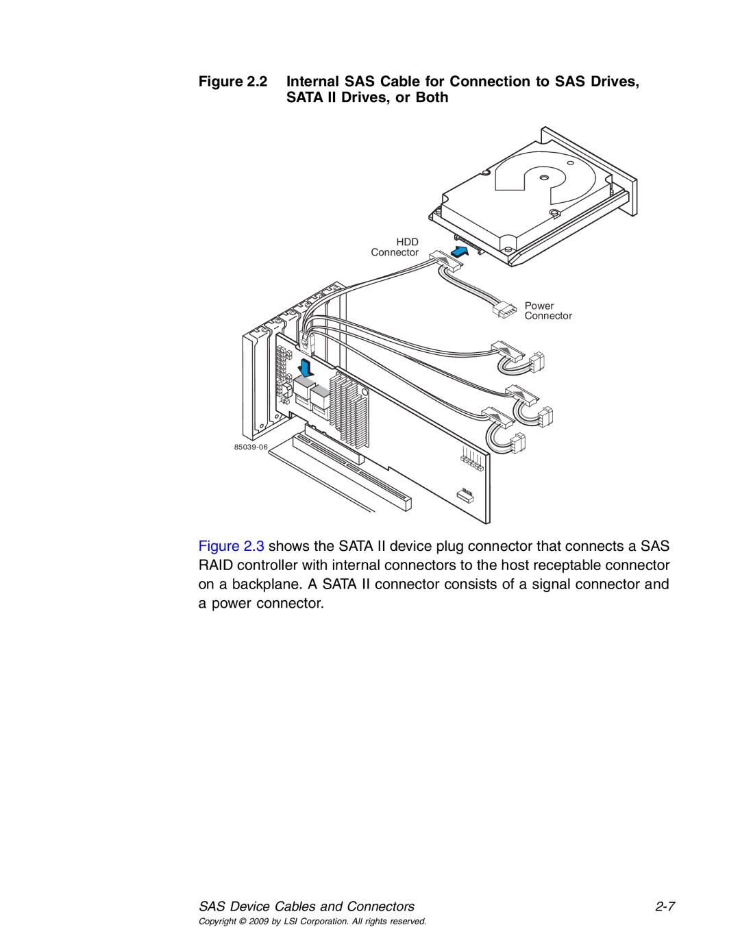 LSI 25083 manual SAS Device Cables and Connectors 