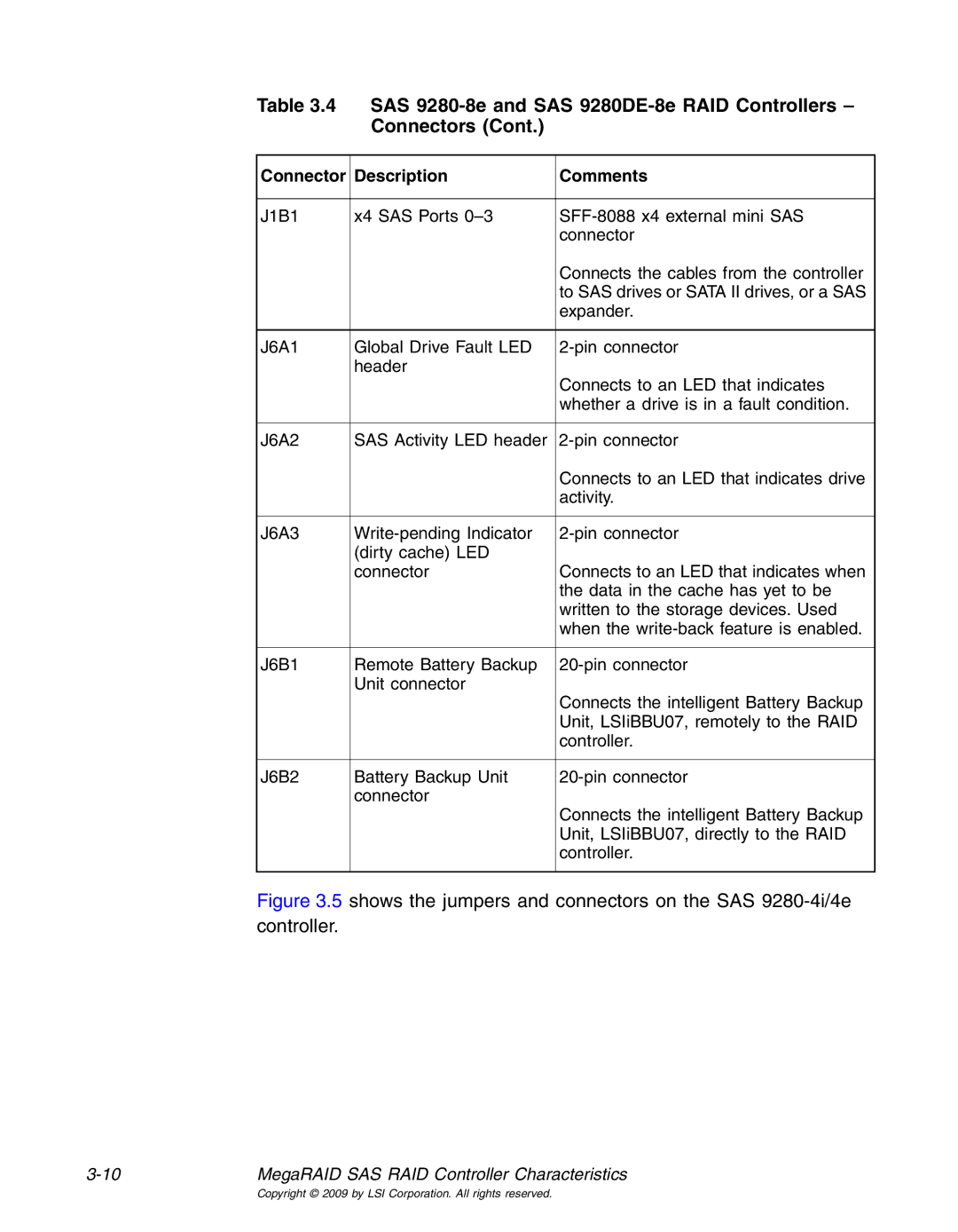 LSI 25083 manual SAS 9280-8e and SAS 9280DE-8e RAID Controllers 