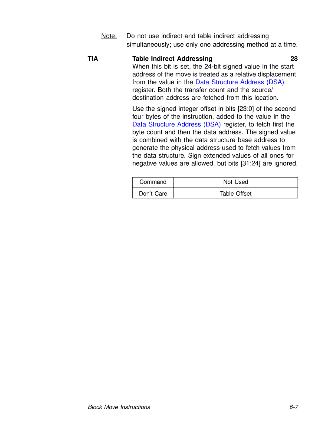 LSI 53C810A technical manual Tia, Table Indirect Addressing 