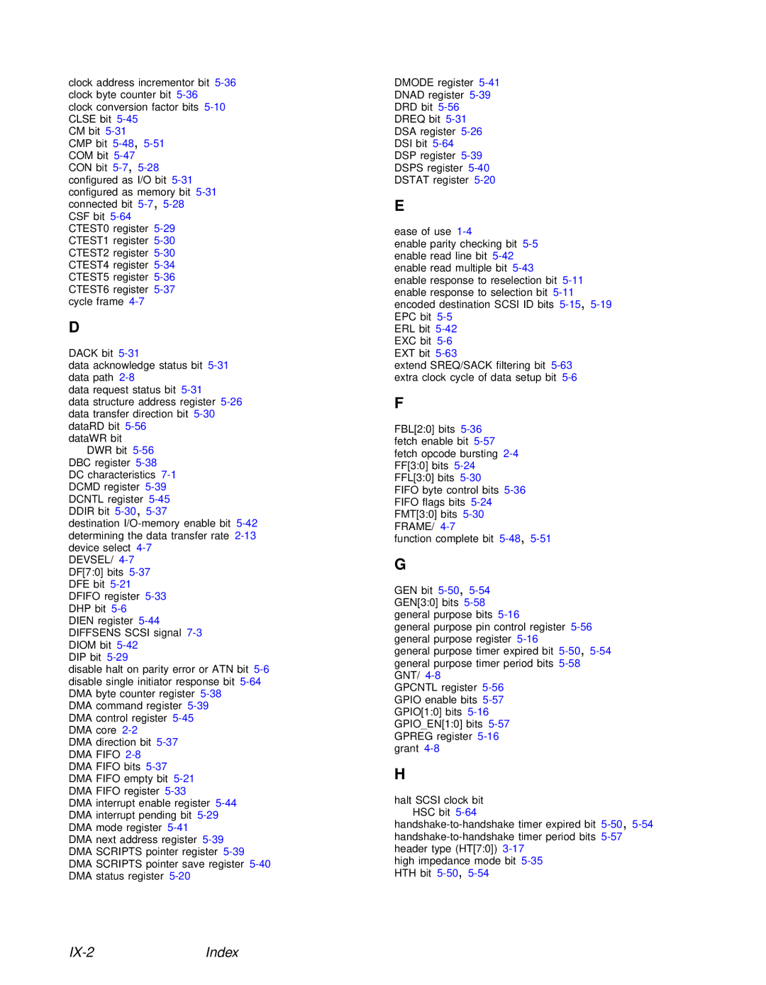 LSI 53C810A technical manual IX-2Index 