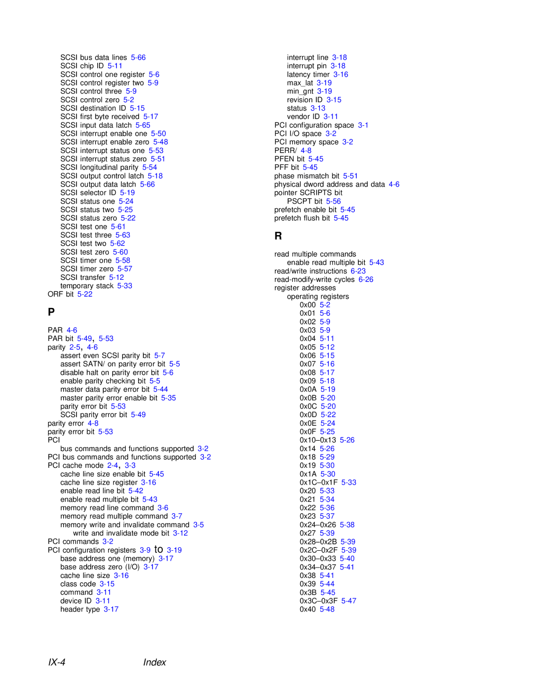 LSI 53C810A technical manual IX-4Index 