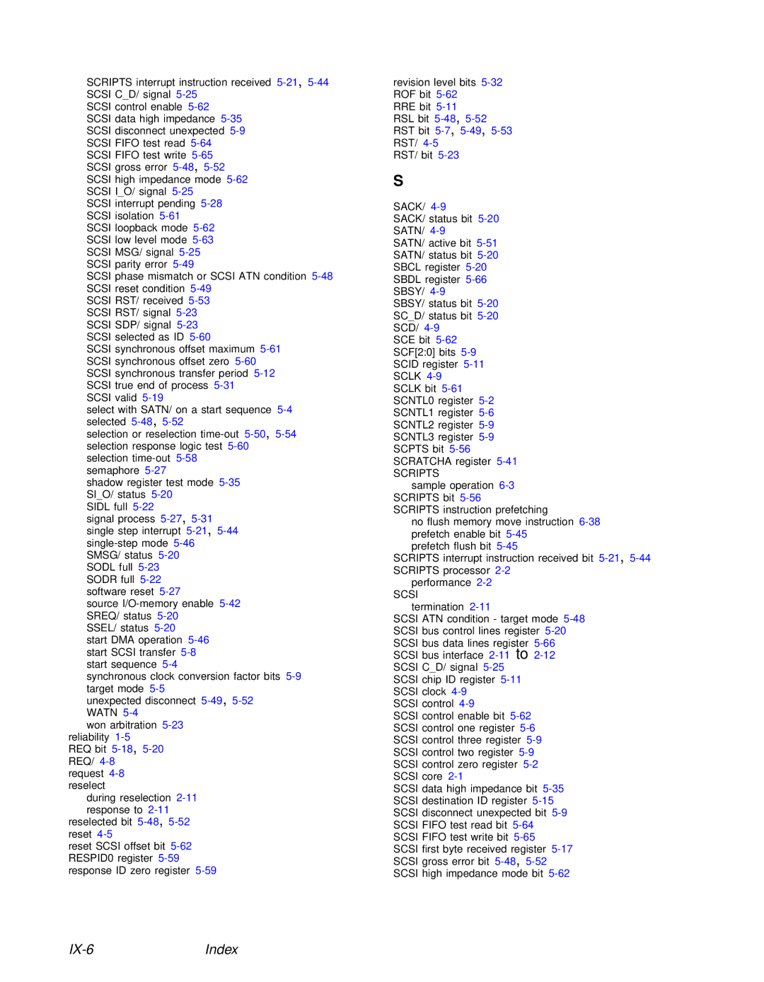 LSI 53C810A technical manual IX-6Index 