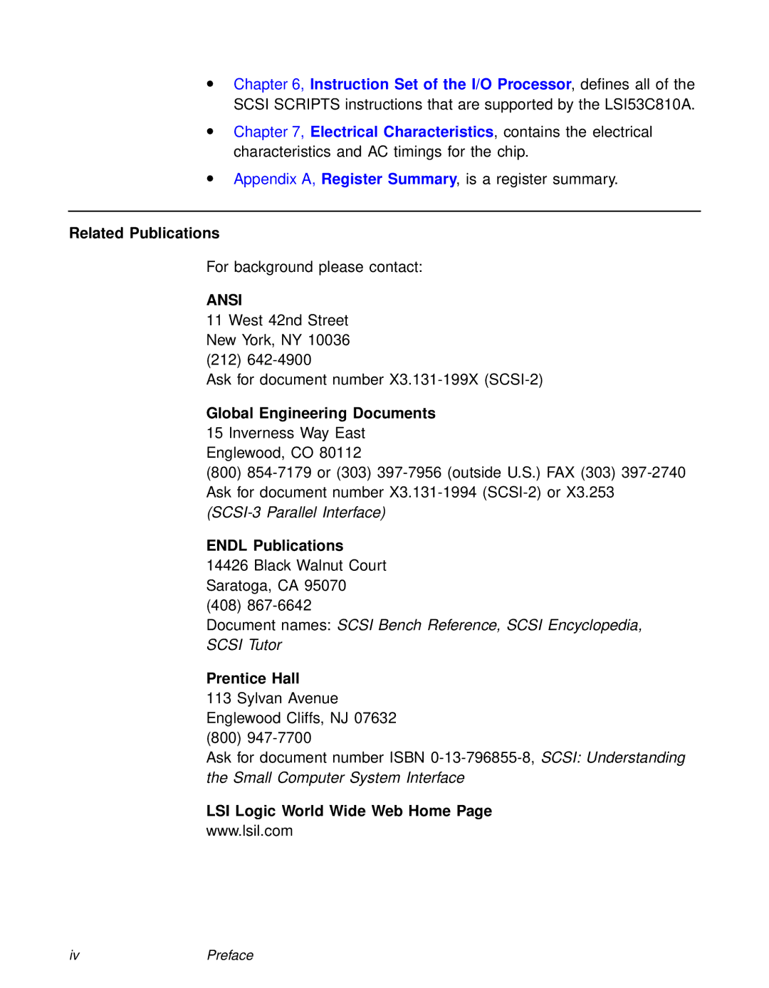 LSI 53C810A technical manual Ansi 