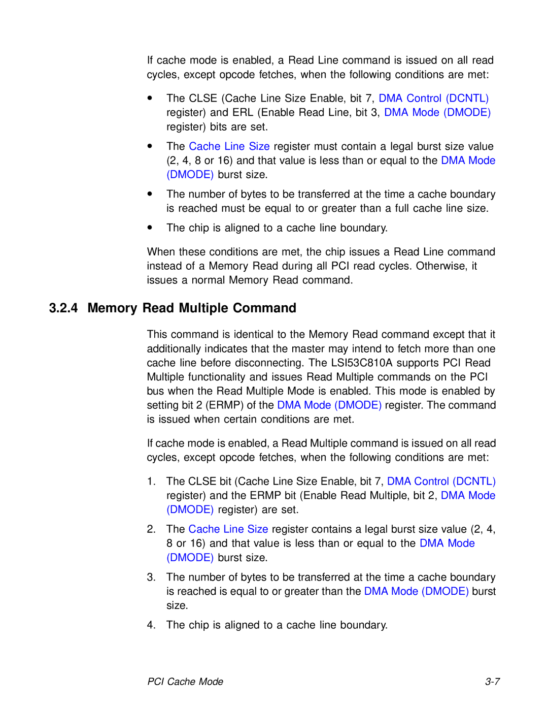 LSI 53C810A technical manual Memory Read Multiple Command 