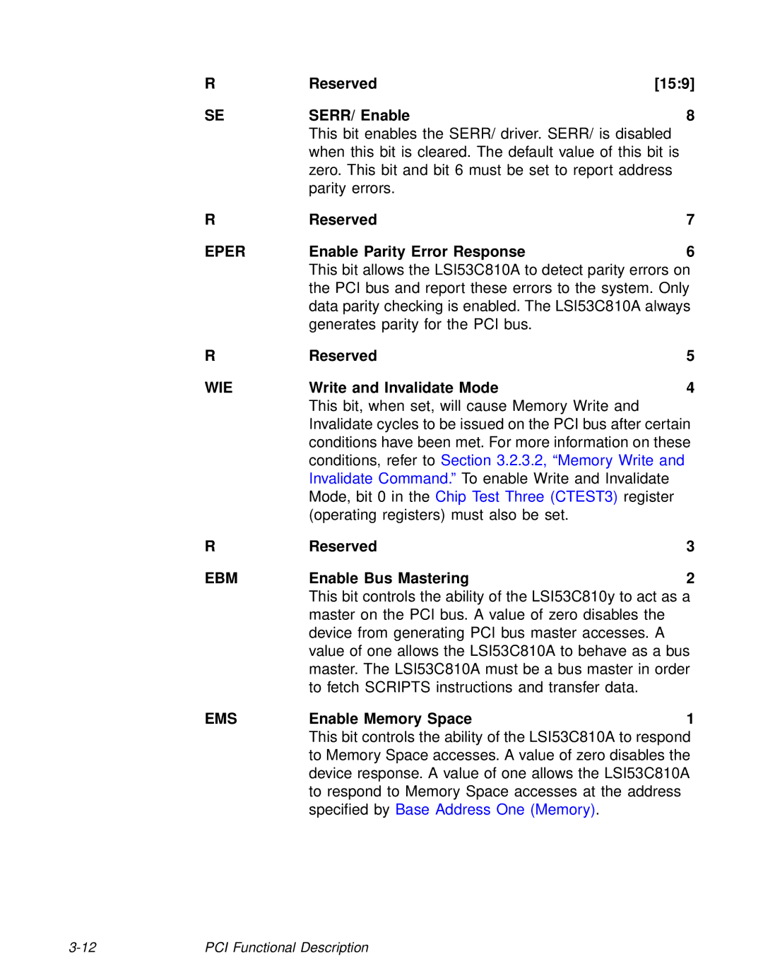 LSI 53C810A technical manual Eper, Wie, Ebm, Ems 