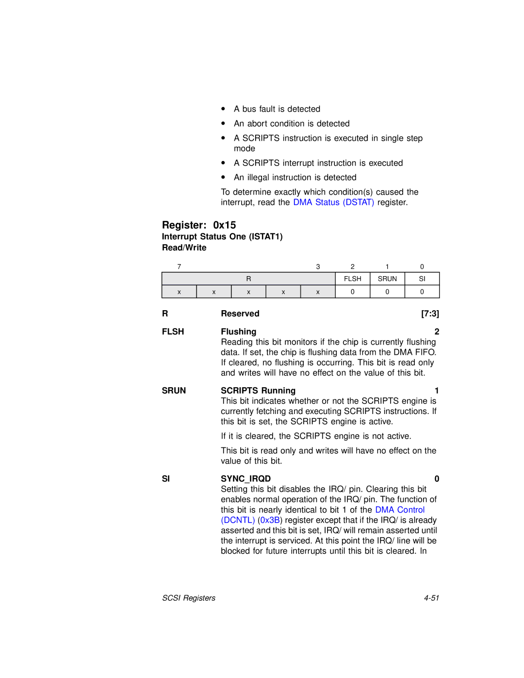 LSI 53C875A technical manual Flsh, Srun, Syncirqd 