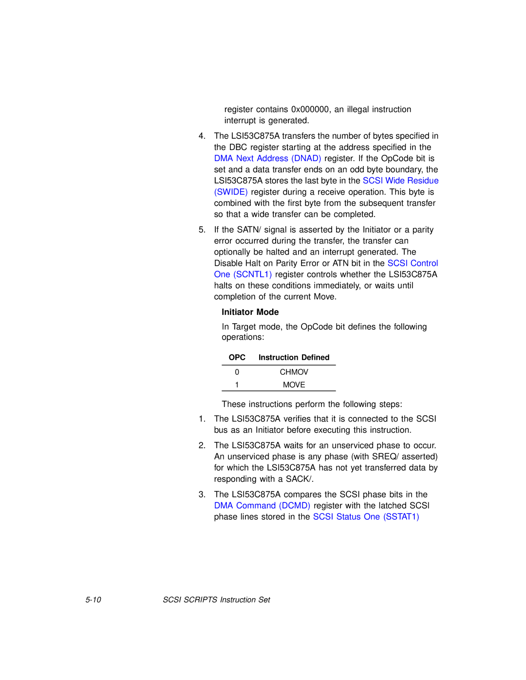 LSI 53C875A technical manual Initiator Mode 