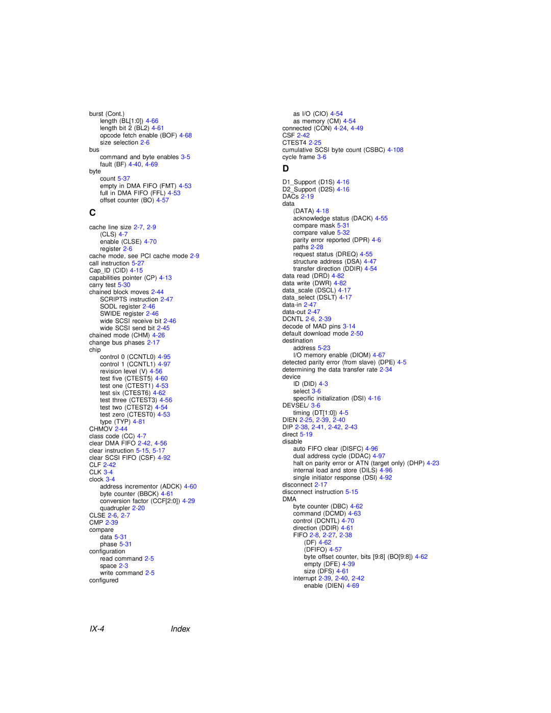 LSI 53C875A technical manual IX-4Index 