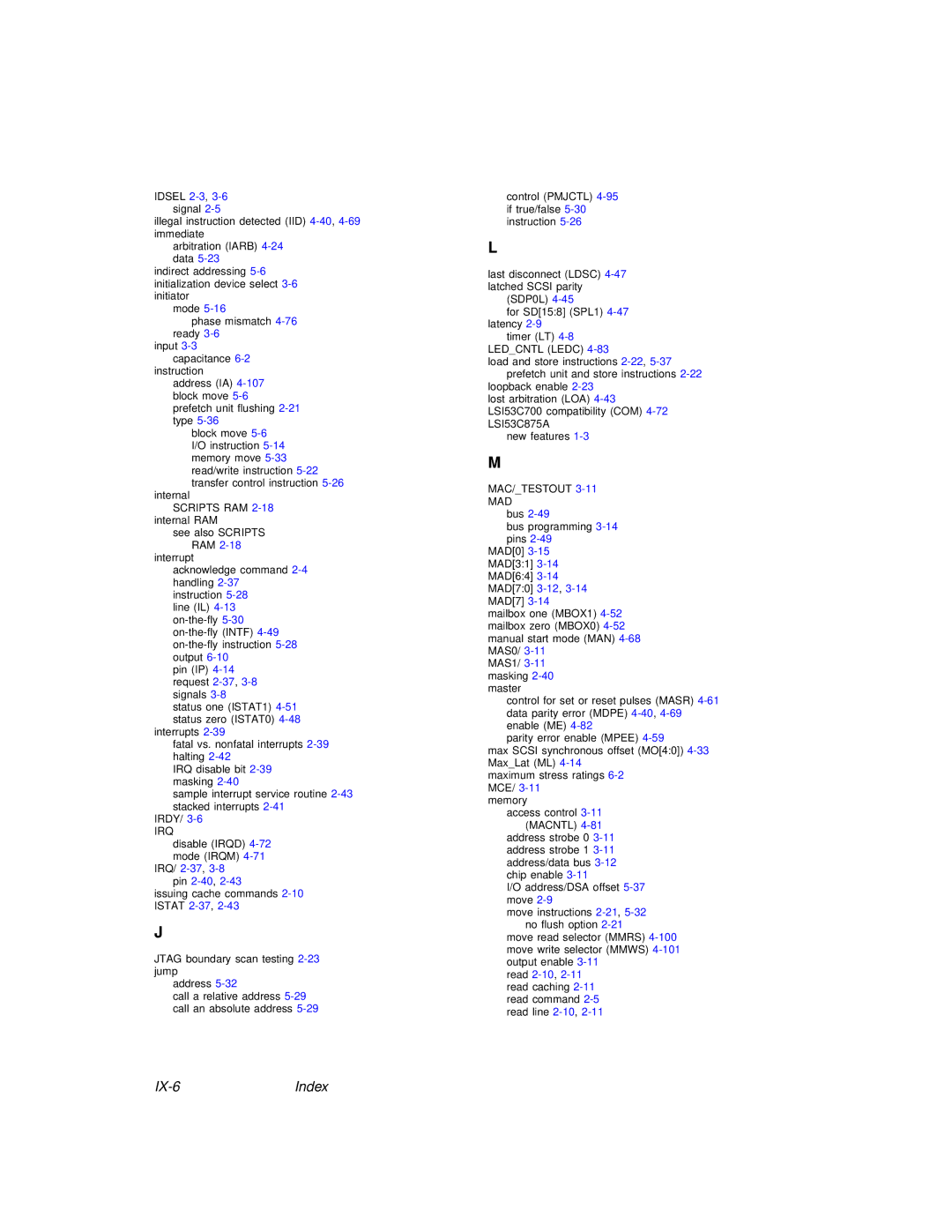 LSI 53C875A technical manual IX-6Index 