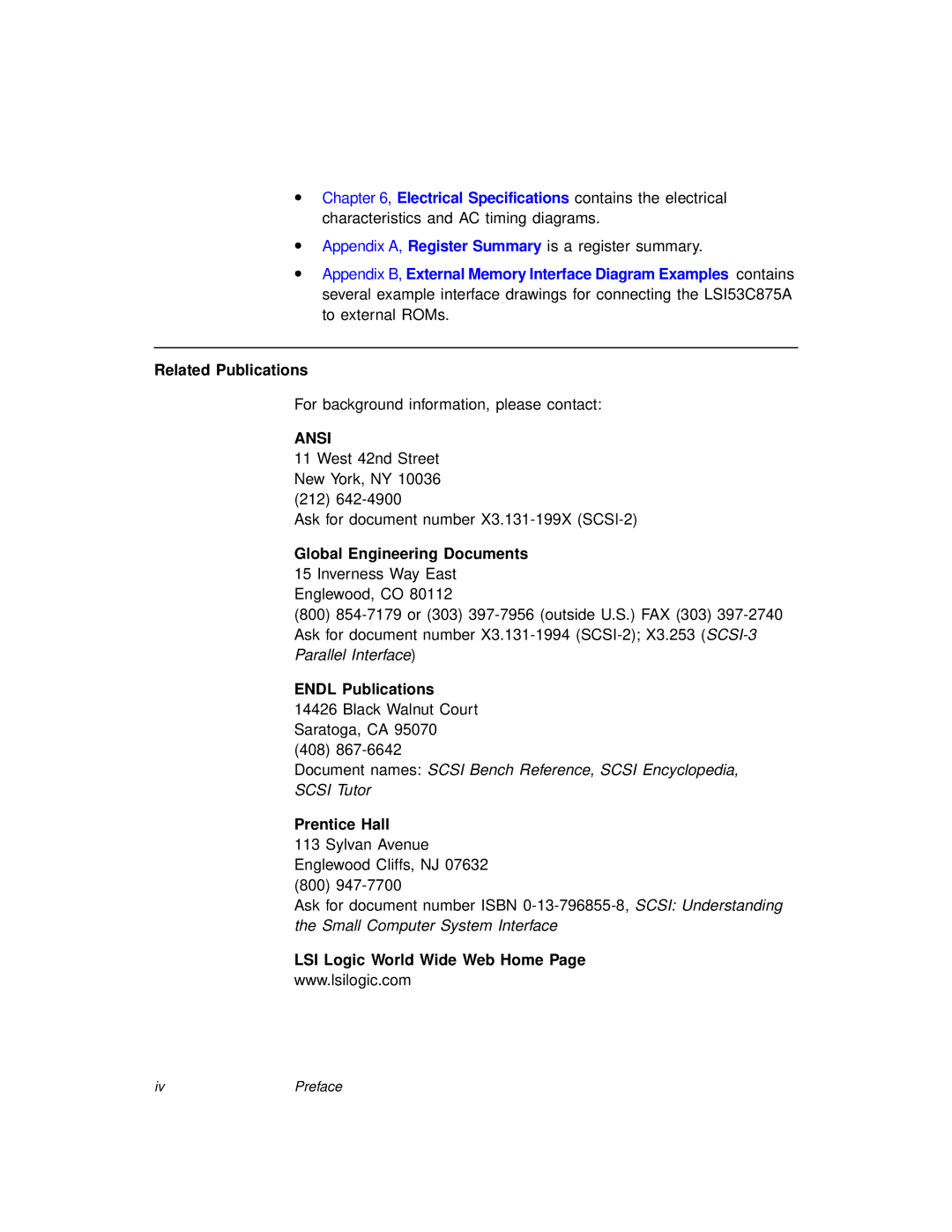 LSI 53C875A technical manual Ansi 