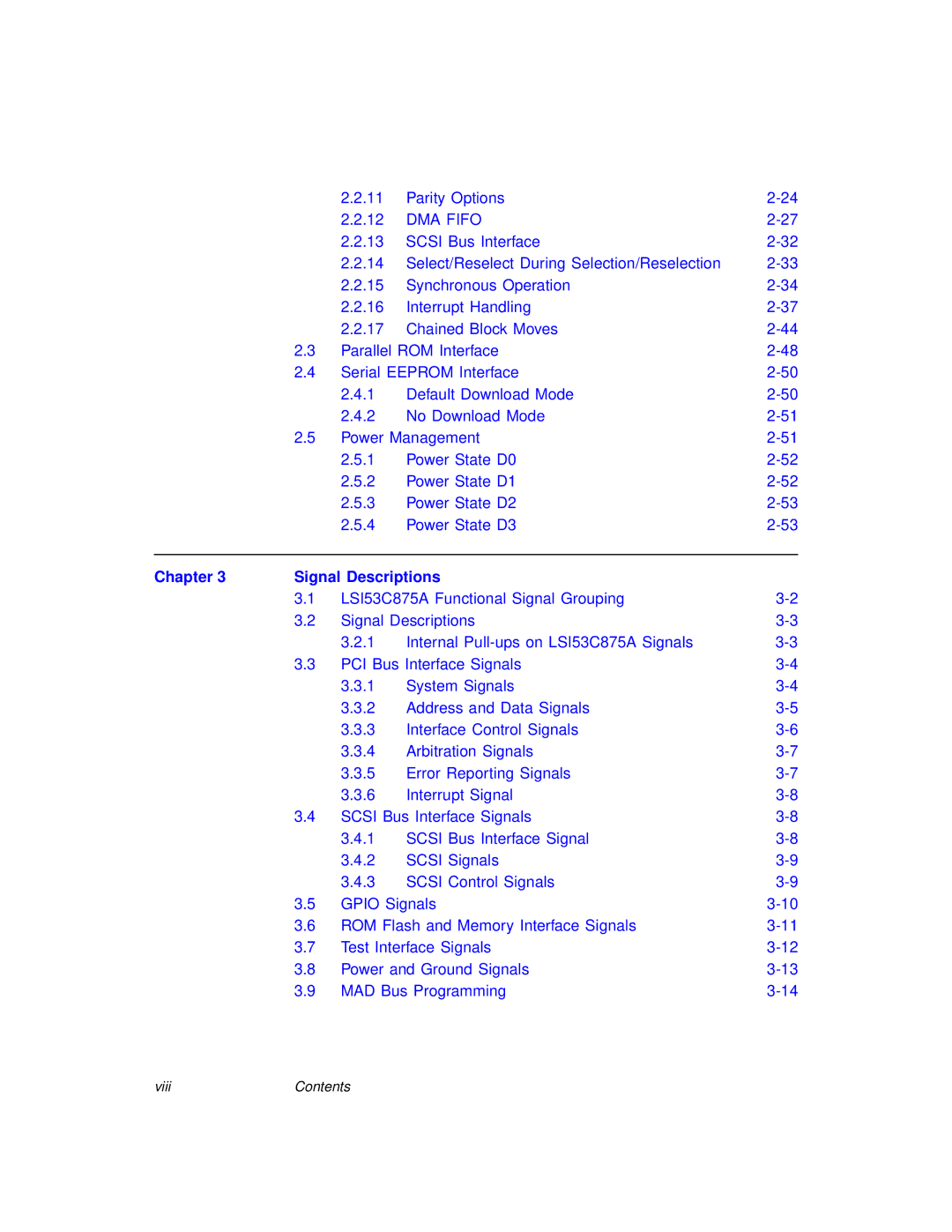 LSI 53C875A technical manual Chapter Signal Descriptions 