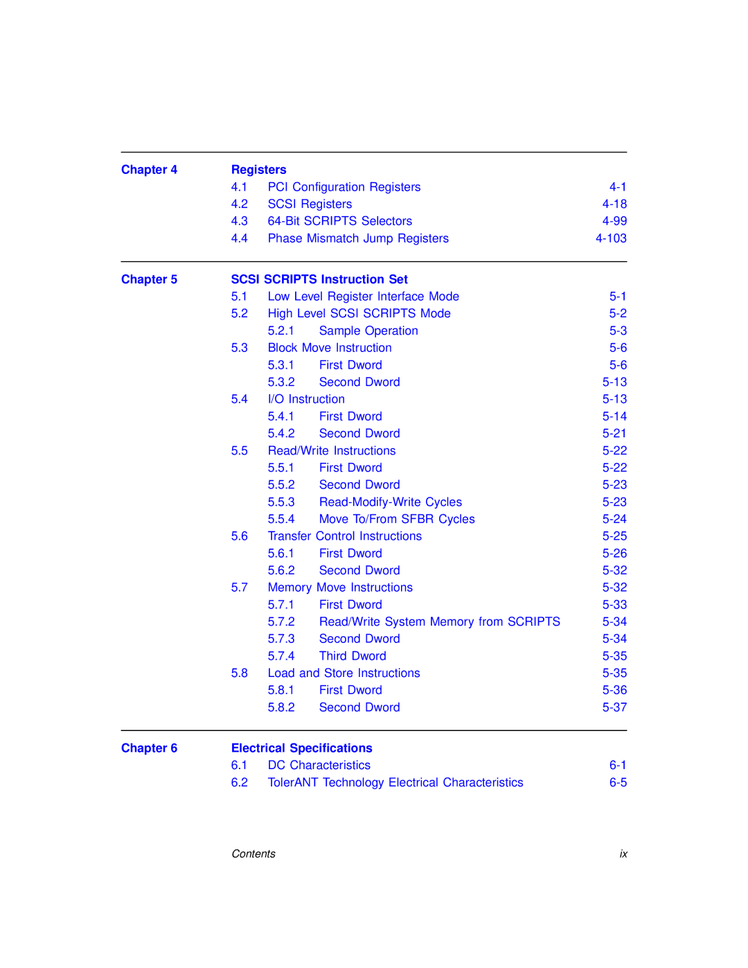 LSI 53C875A technical manual Chapter Registers 