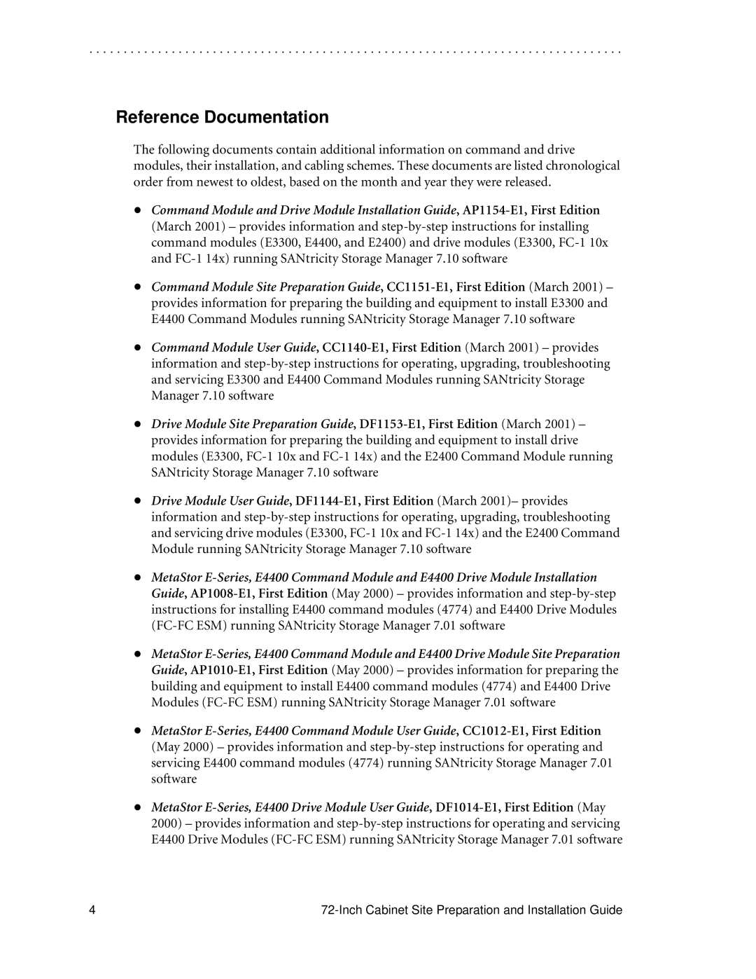 LSI AA1167-E1 manual Reference Documentation 