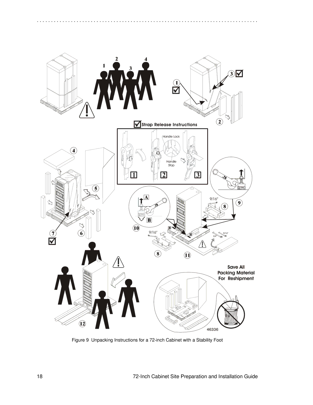 LSI AA1167-E1 manual Inch Cabinet Site Preparation and Installation Guide 