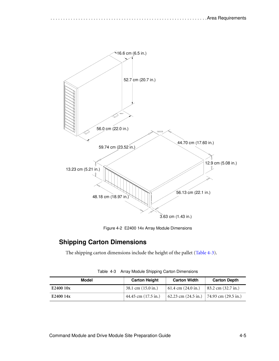 LSI AP1172-E1 manual E2400 14x Array Module Dimensions 