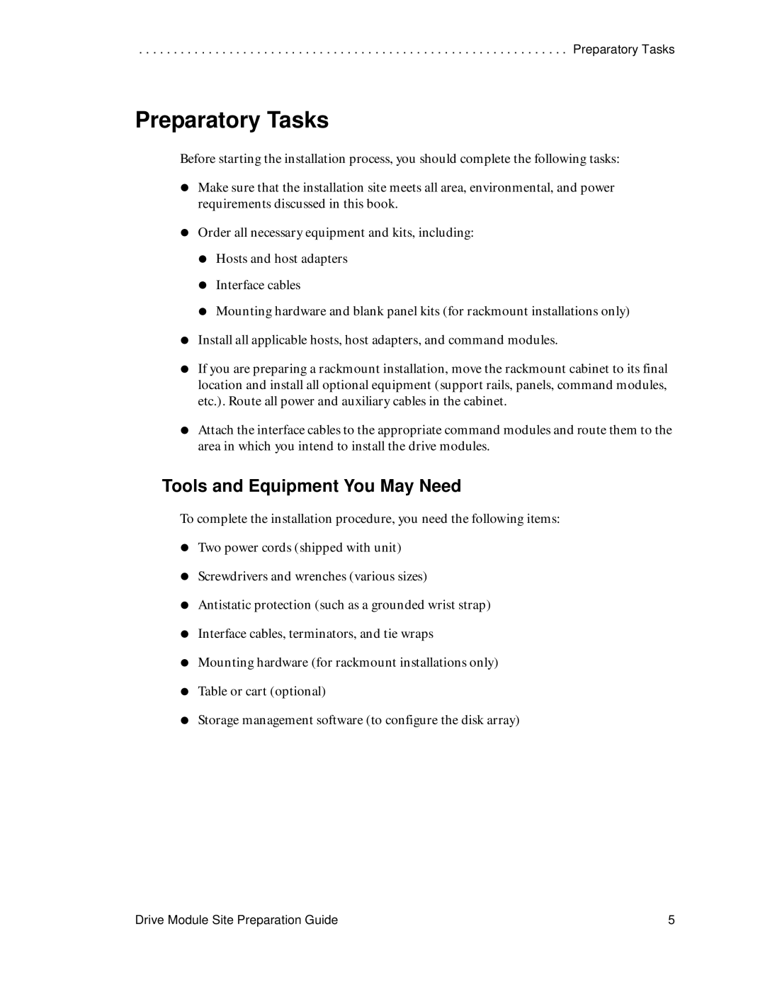 LSI DF1153-E1 manual Preparatory Tasks, Tools and Equipment You May Need 