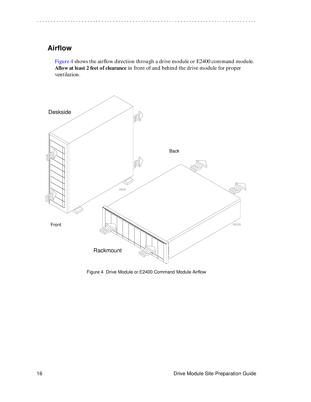 LSI DF1153-E1 manual Drive Module or E2400 Command Module Airflow 