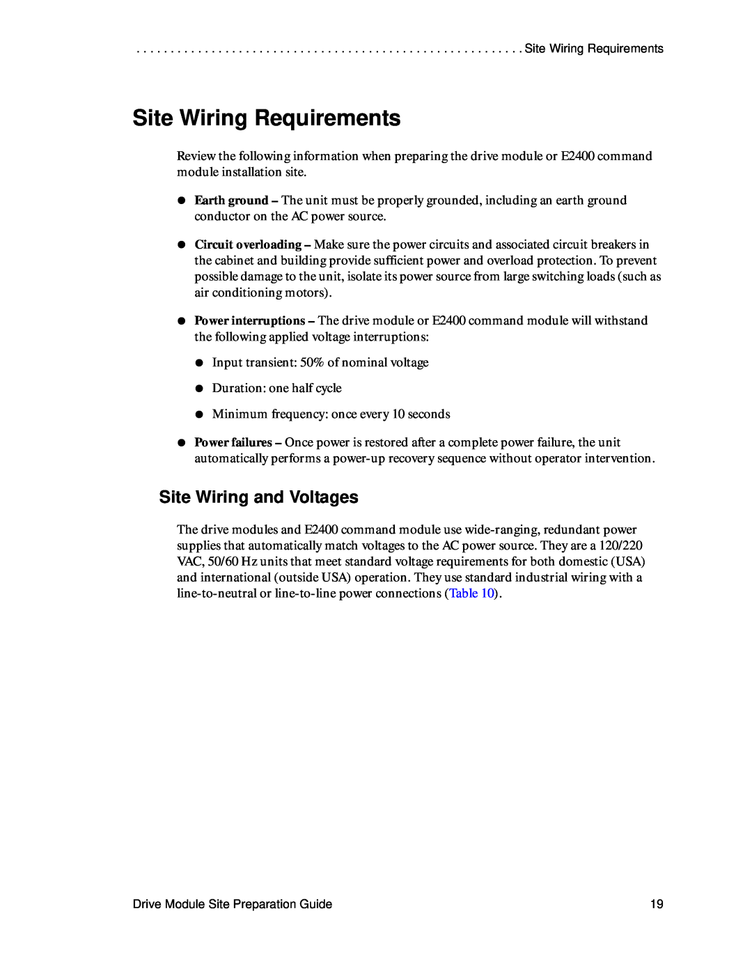 LSI DF1153-E1 manual Site Wiring Requirements, Site Wiring and Voltages 