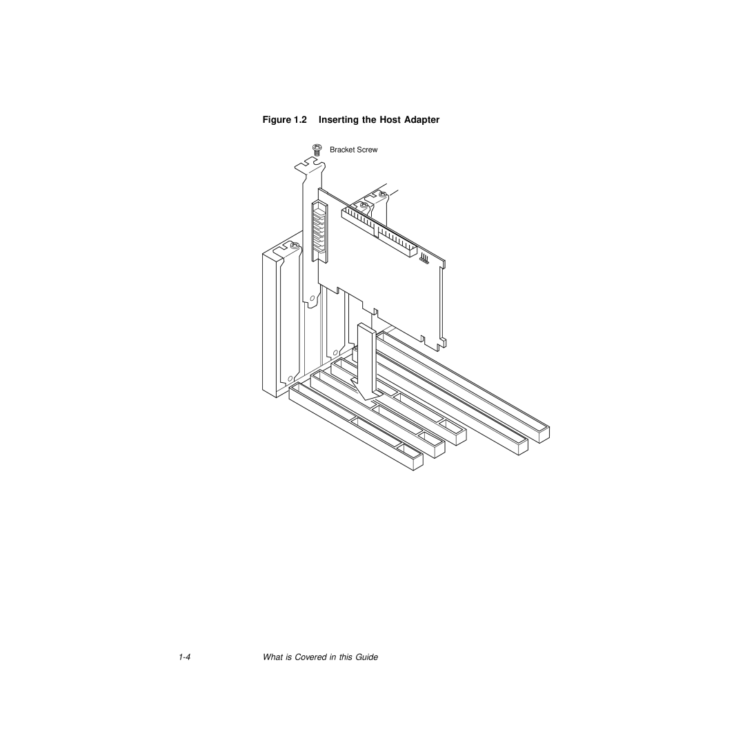 LSI S14037 manual Inserting the Host Adapter 