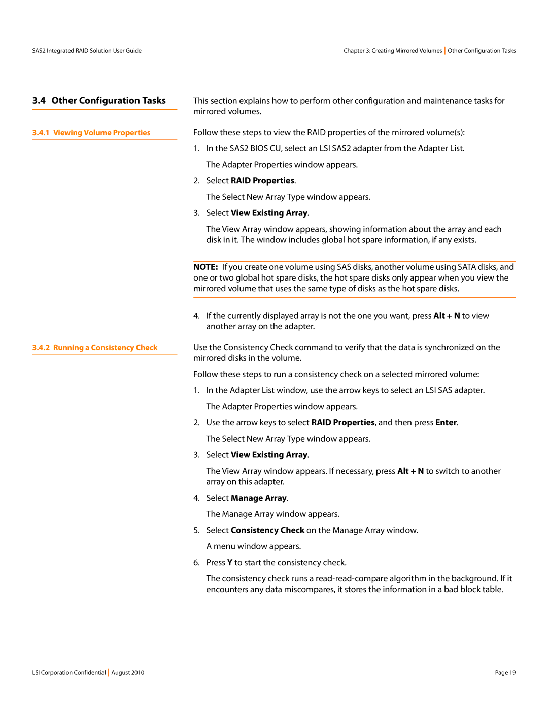 LSI SAS2 manual Other Configuration Tasks 