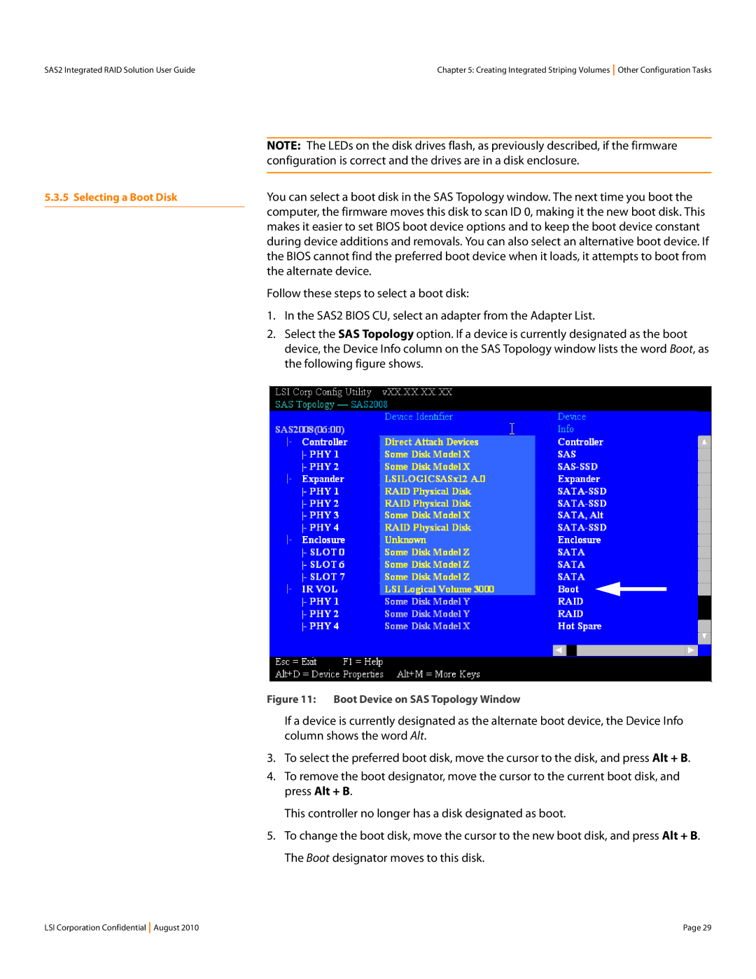 LSI SAS2 manual Alternate device, Following figure shows 