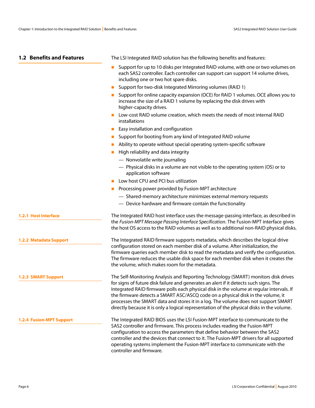 LSI SAS2 manual Benefits and Features 