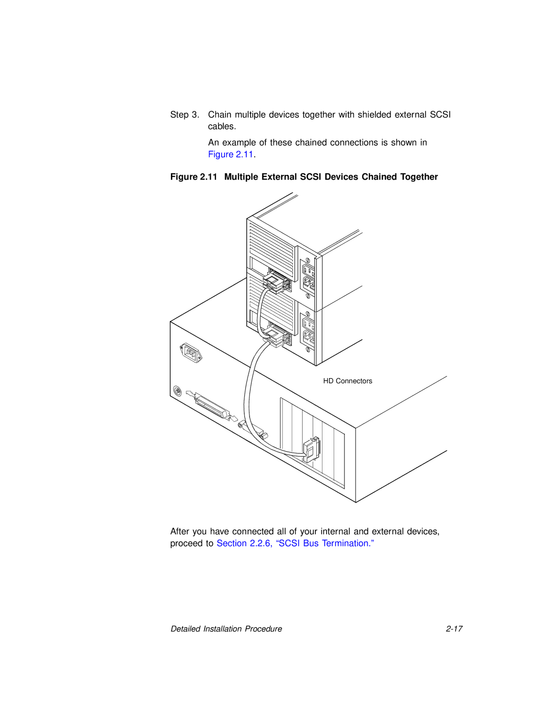 LSI SYM8953U manual Multiple External Scsi Devices Chained Together 