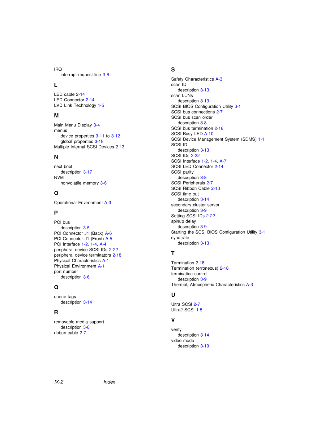 LSI SYM8953U manual IX-2Index 