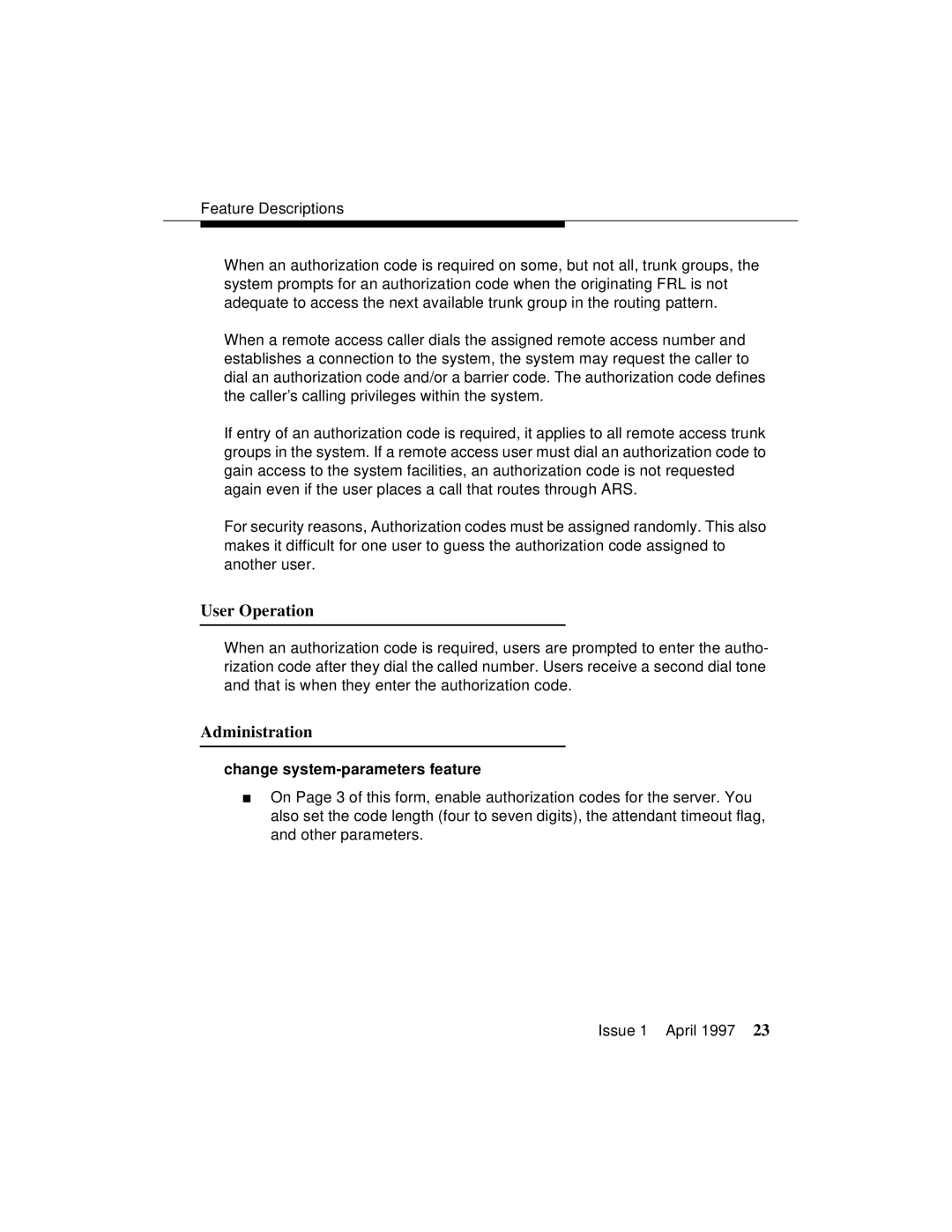 Lucent Technologies 1079984G3 manual Change system-parameters feature 