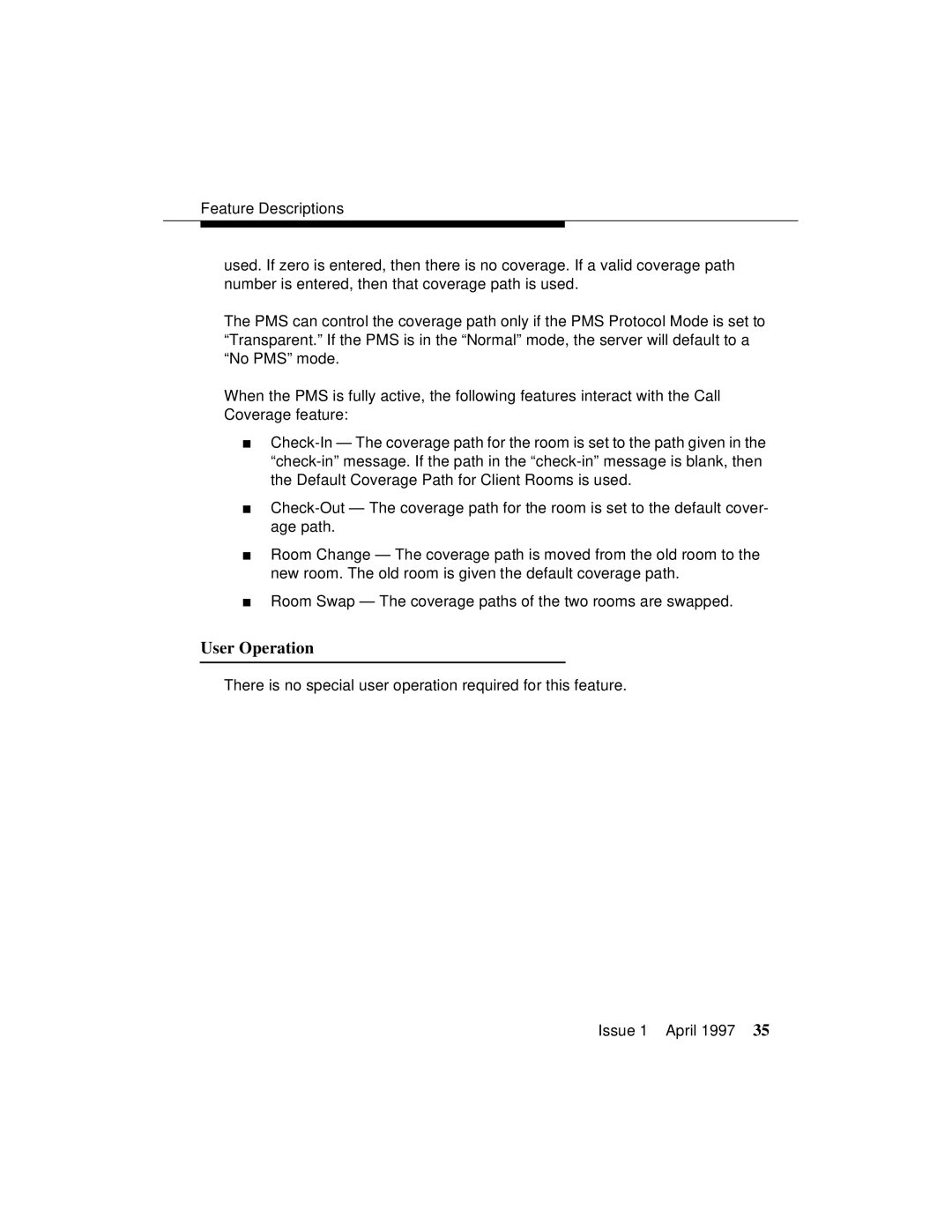 Lucent Technologies 1079984G3 manual User Operation 