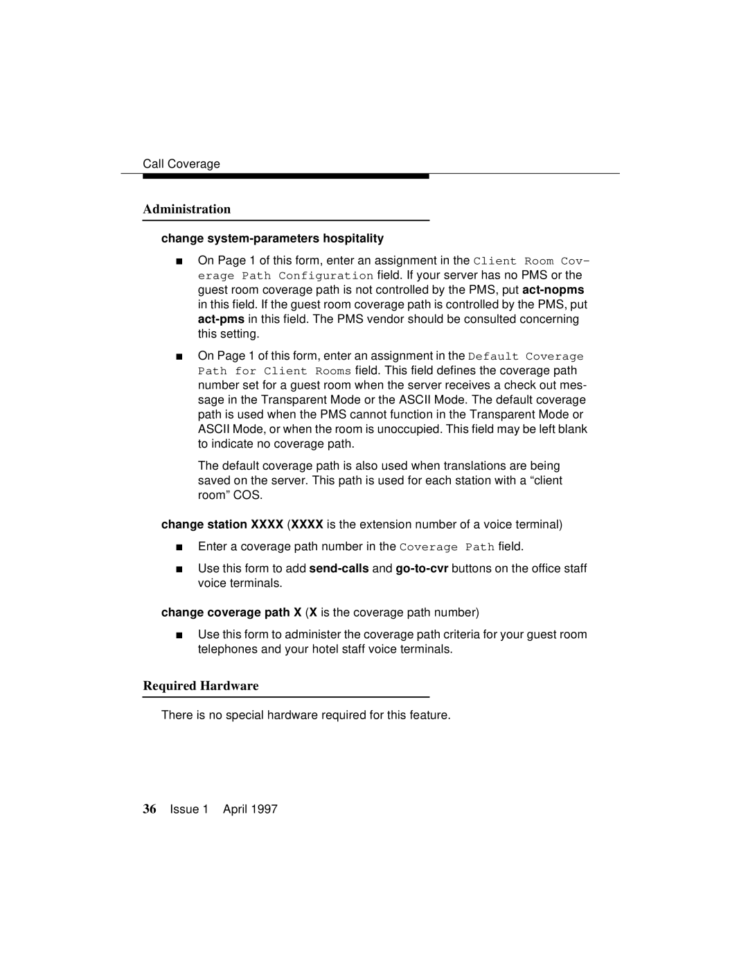 Lucent Technologies 1079984G3 manual Administration 