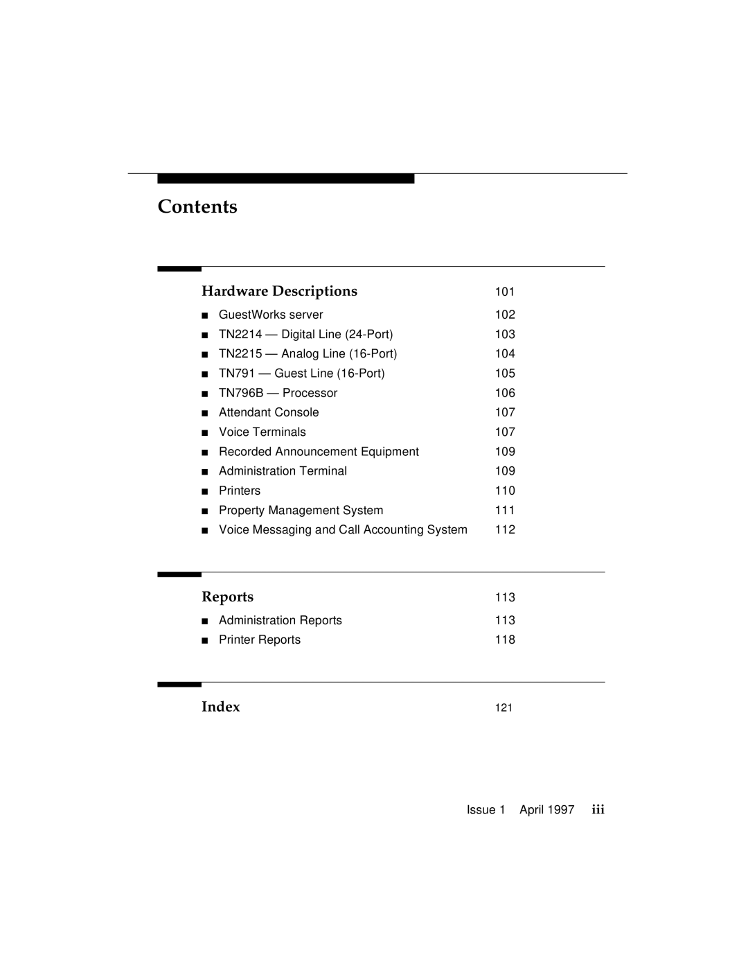 Lucent Technologies 1079984G3 manual Reports 