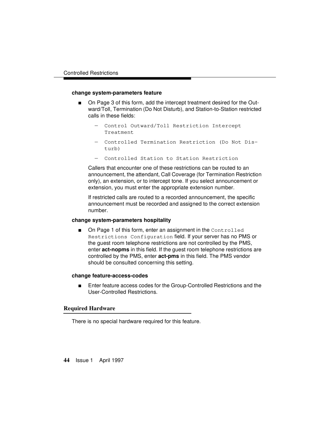 Lucent Technologies 1079984G3 manual Required Hardware 