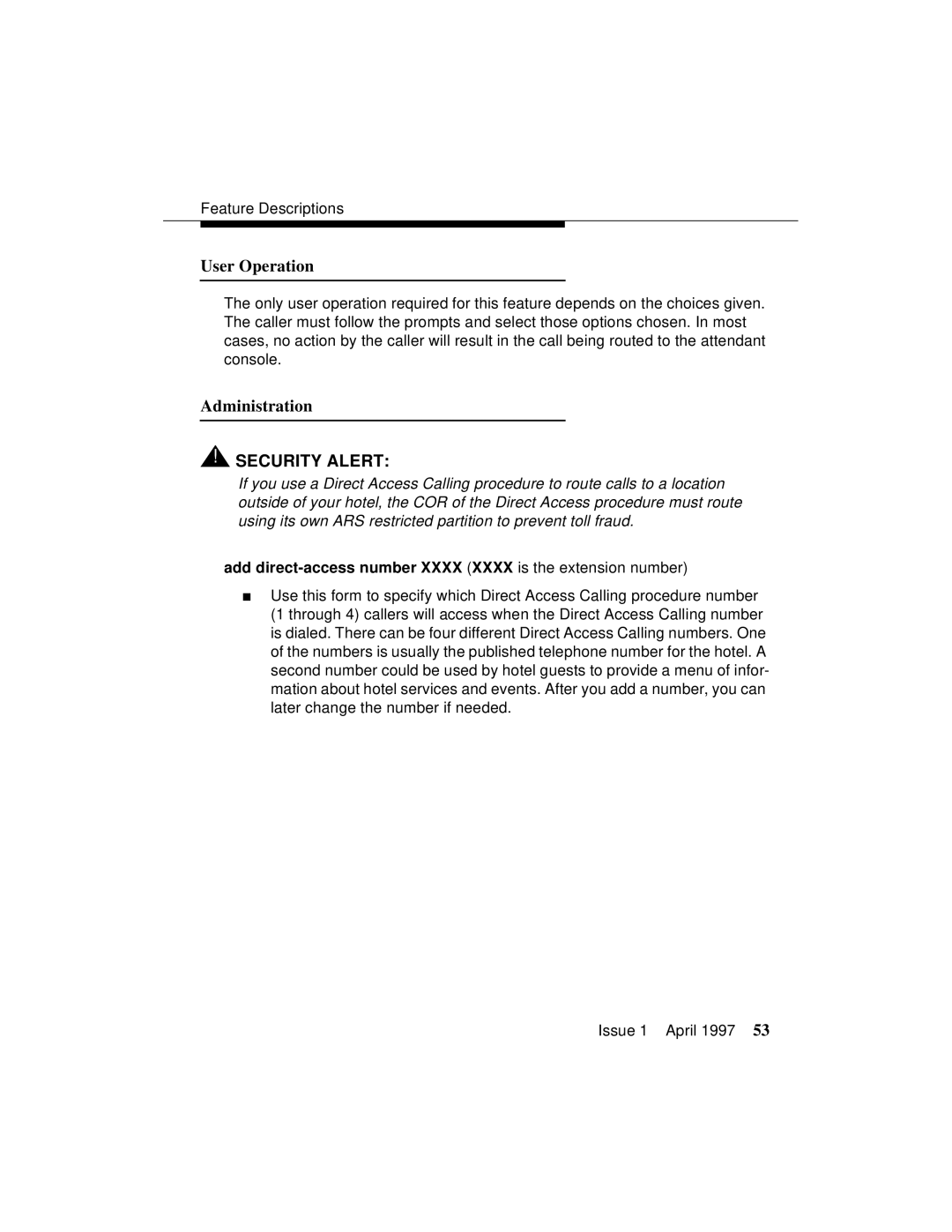 Lucent Technologies 1079984G3 manual Security Alert 