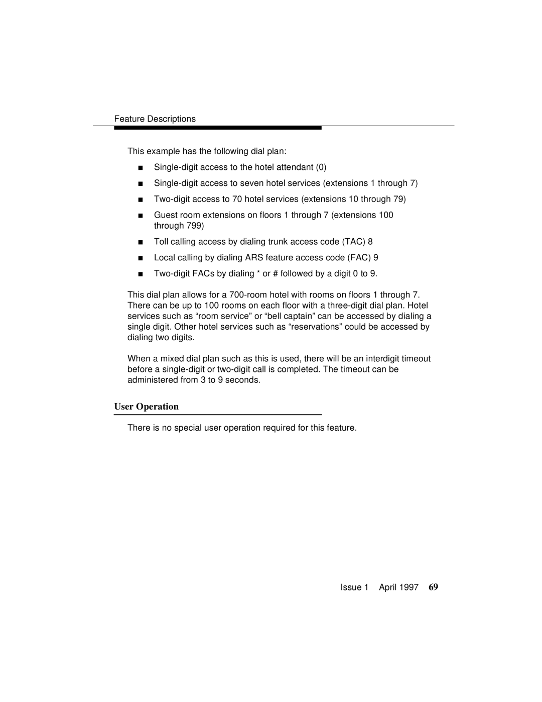 Lucent Technologies 1079984G3 manual User Operation 