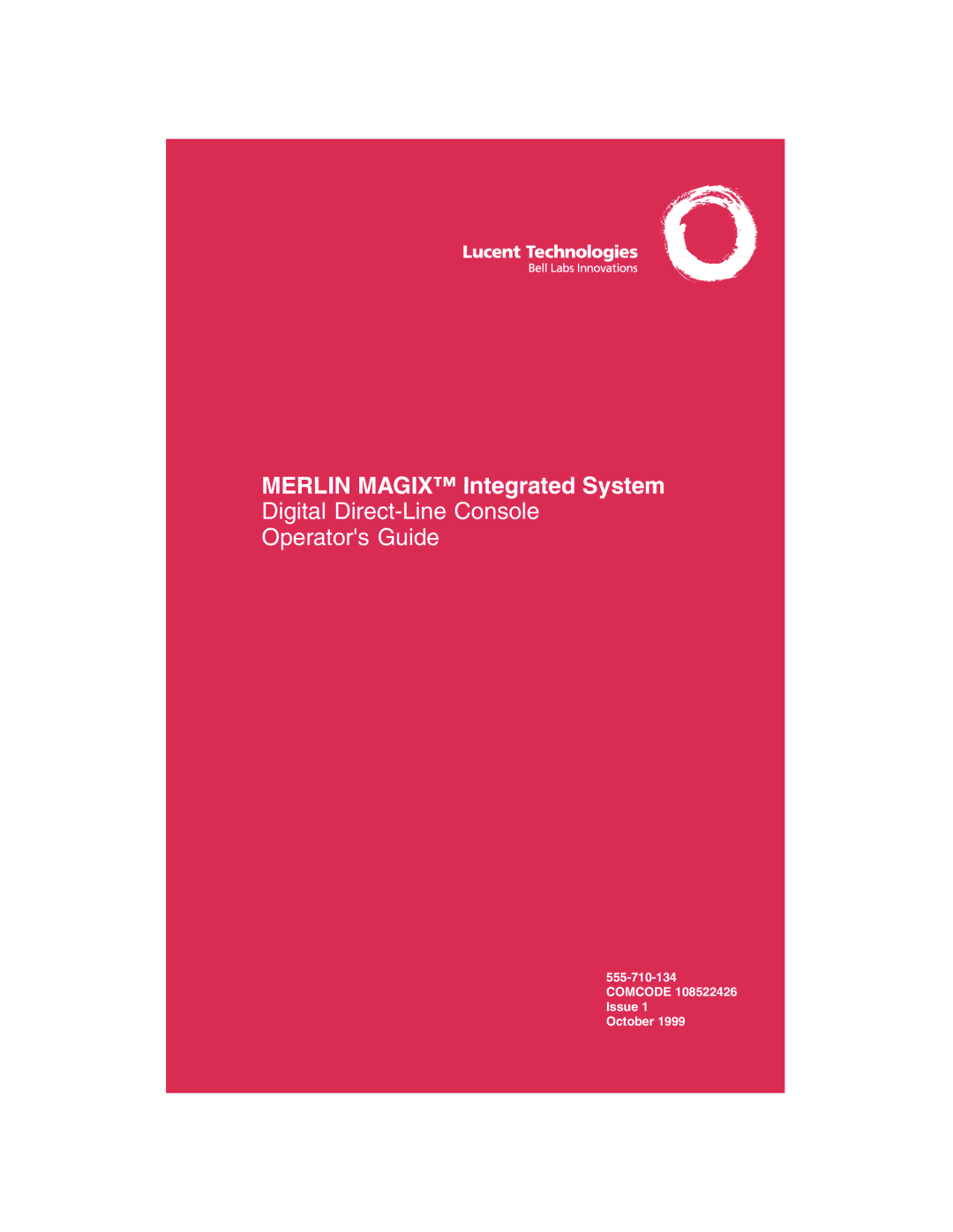 Lucent Technologies 108522426 manual Merlin Magix Integrated System 