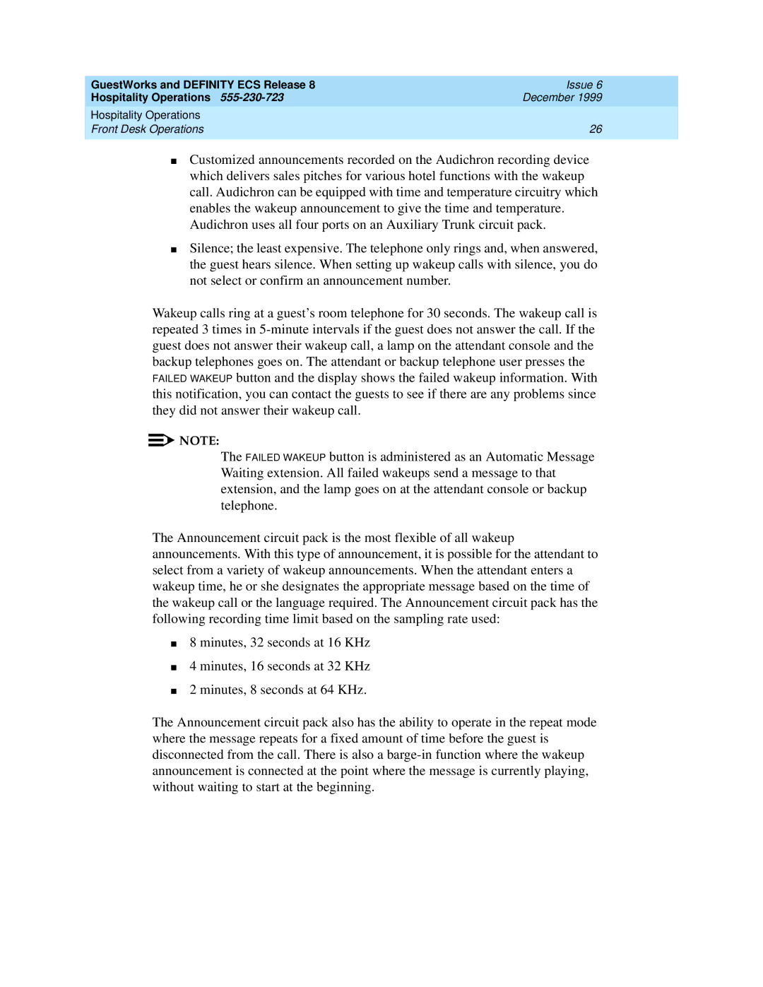 Lucent Technologies 108596560 manual GuestWorks and Definity ECS Release 