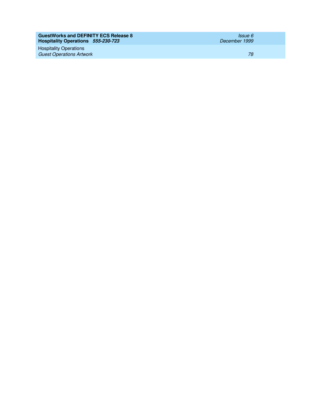 Lucent Technologies 108596560 manual GuestWorks and Definity ECS Release 